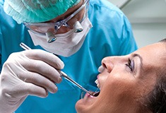 Patient receiving dental exam