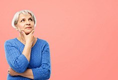 Lady thinks something over