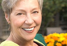 Older woman with natural looking denture