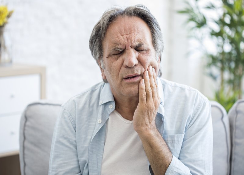 Man with facial swelling