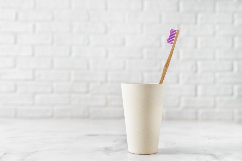 Toothbrush in cup