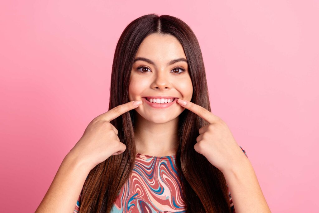 Woman smiling